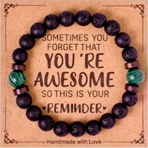 💎4/$20💎Lava Stone w Malachite Bracelet